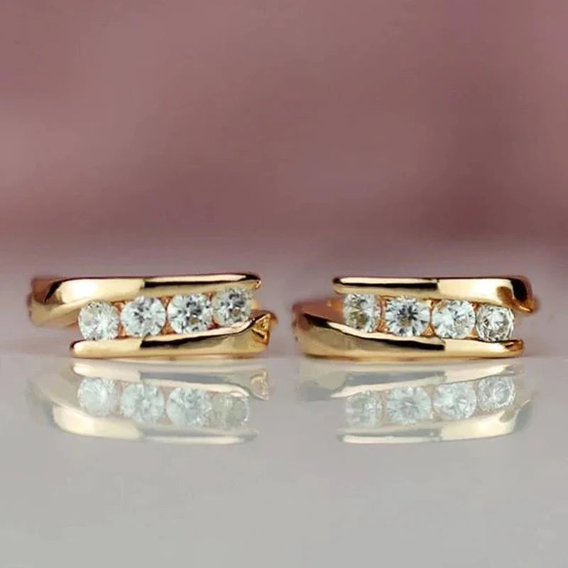 Huitan Gold Hoop Earrings – Versatile Everyday Circle Earrings for Women - Lylamor.com