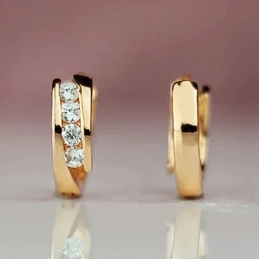 Huitan Gold Hoop Earrings – Versatile Everyday Circle Earrings for Women - Lylamor.com