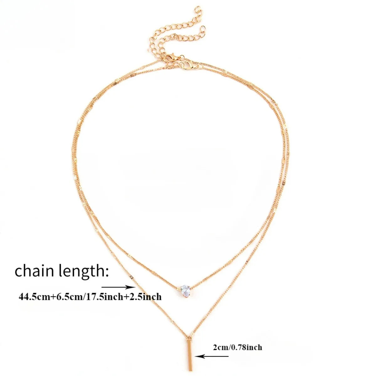 Multi Layer Star & Heart Necklace | Alloy Water Drop Pendant Collarbone Chain - Lylamor.com