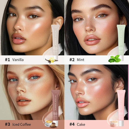 Summer Lip Balm Gloss | Moisturizing Vanilla Mint & Iced Coffee Lip Oil - Lylamor.com