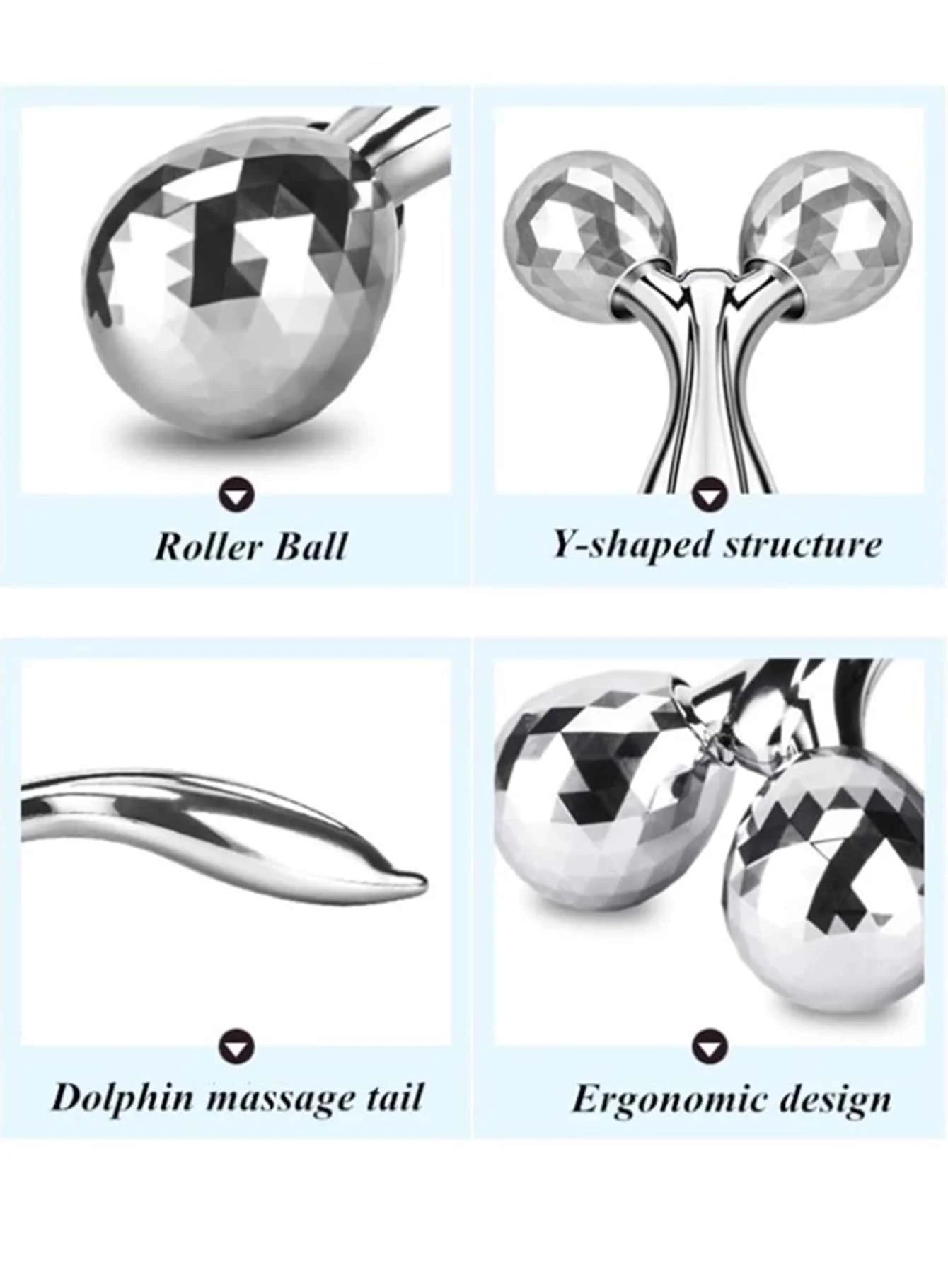 3D Y-Shape Facial Roller | 360° Rotating Face Lift Massager & Wrinkle Remover - Lylamor.com