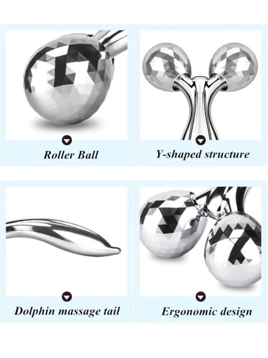 3D Y-Shape Facial Roller | 360° Rotating Face Lift Massager & Wrinkle Remover - Lylamor.com