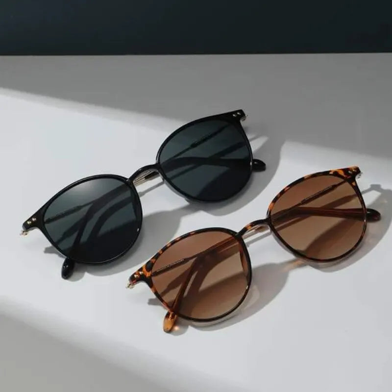 2-Pack Small Round Sunglasses Set - Vintage Cat Eye Eyewear for Women & Men - Lylamor.com