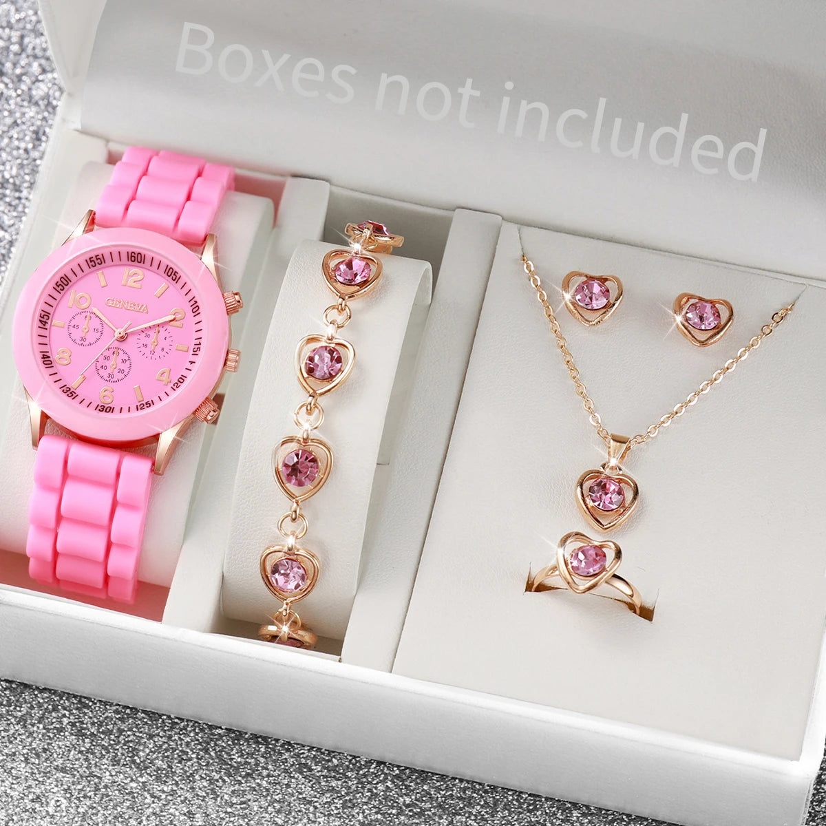 Women's Fashion Silicone Band Watches | Stylish Quartz Jewelry Timepiece Collection - 5/6PCS - Lylamor.com