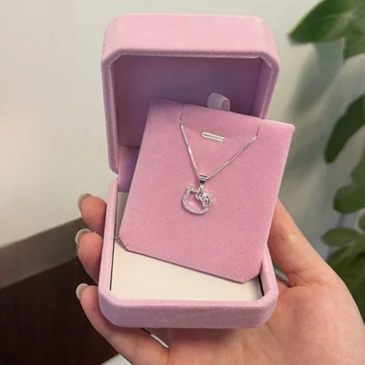 Hello Kitty Clavicle Necklace – Kawaii Sanrio Anime Jewelry Gift - Lylamor.com